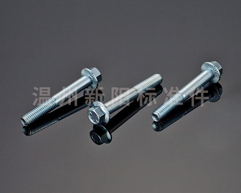 -Q181-Q180-10.9級- 藍白鋅 花齒法蘭螺栓花齒藍白鋅法蘭螺栓